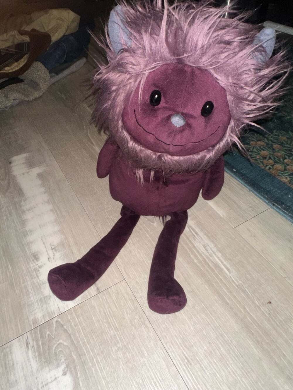 Jellycat Gibbles Monster Dark Purple Retired Plush Stuffed Animal